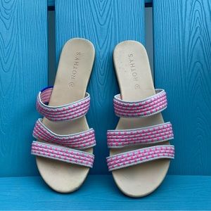 Rothys Basketweave Triple Band Slides. Size 7